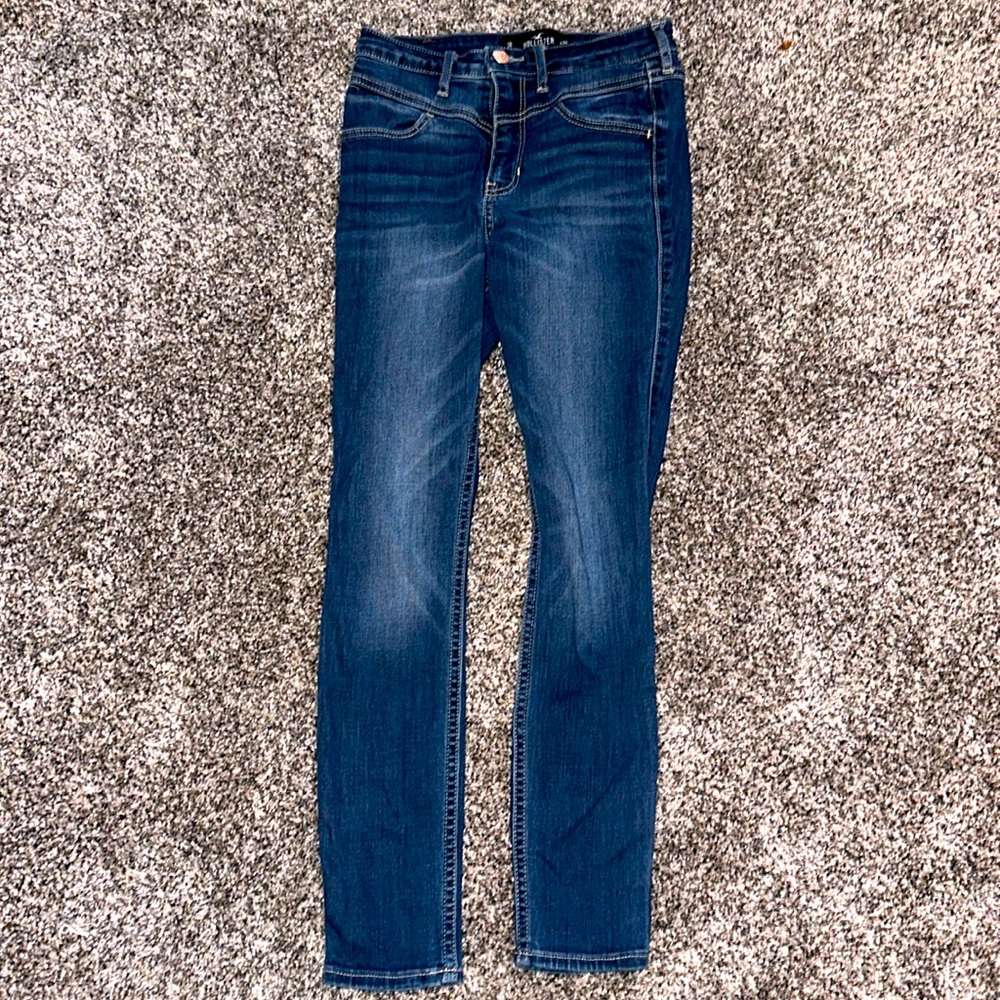 Hollister Brand High Rise Crop Super Skinny Jeans Size 1R Great Condition